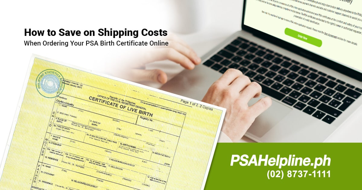 How much is shipping fee for PSA birth certificate online
